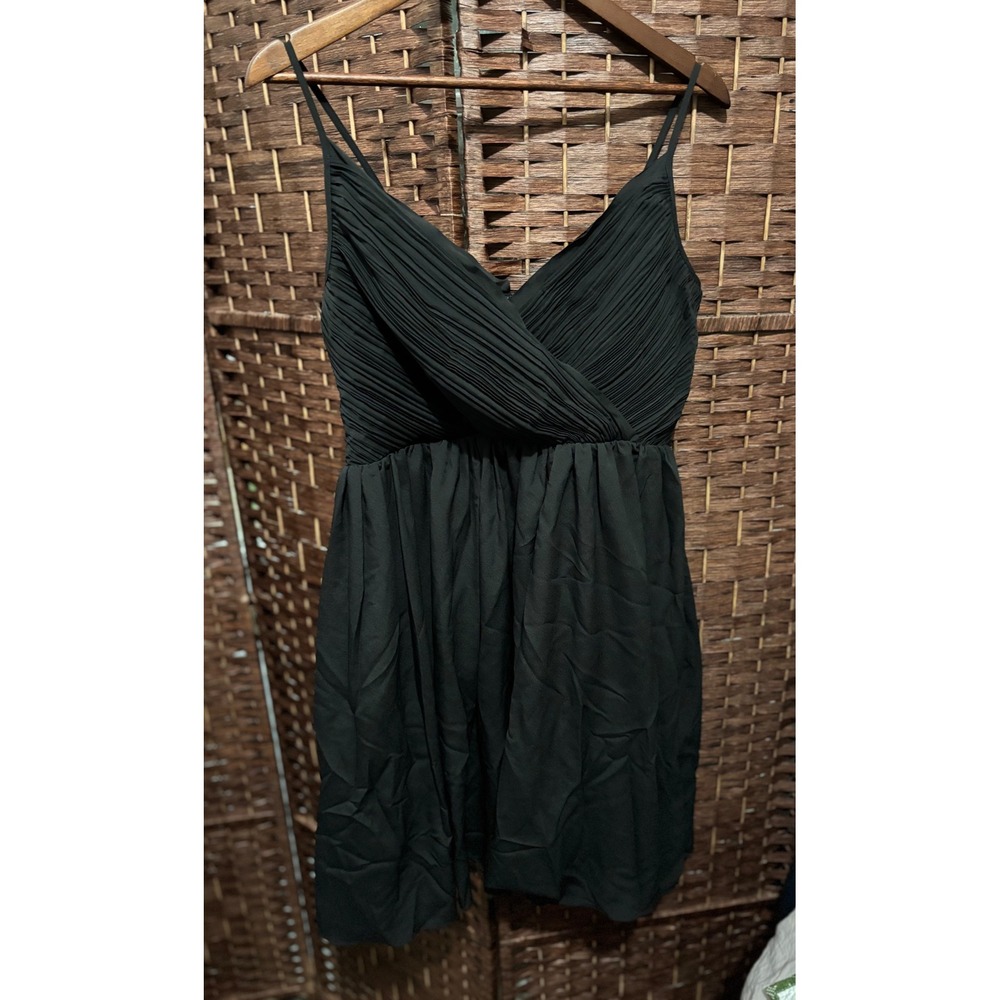 Banana Republic Black Dress Ruched Sleeveless Party Cocktail Petite 10P